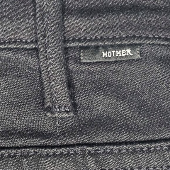 MOTHER The Patch Pocket Insider Flood Jeans Black Size 28 - Picture 9 of 9
